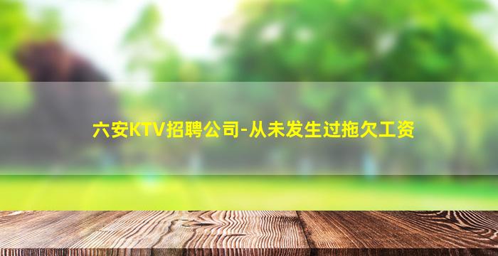 六安KTV招聘公司-从未发生过拖欠工资